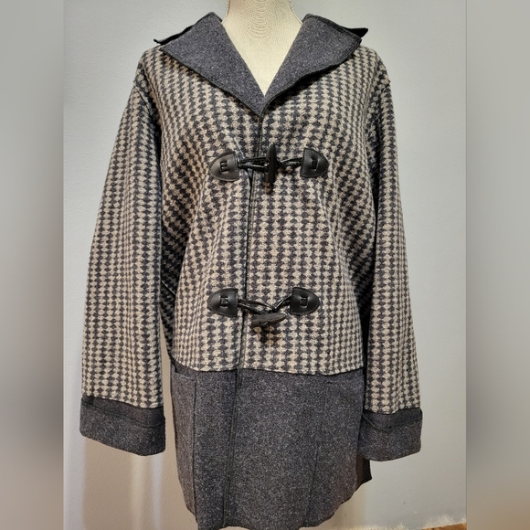 NWOT Janska medium women's heathered tan & gray jacket - Picture 2 of 13